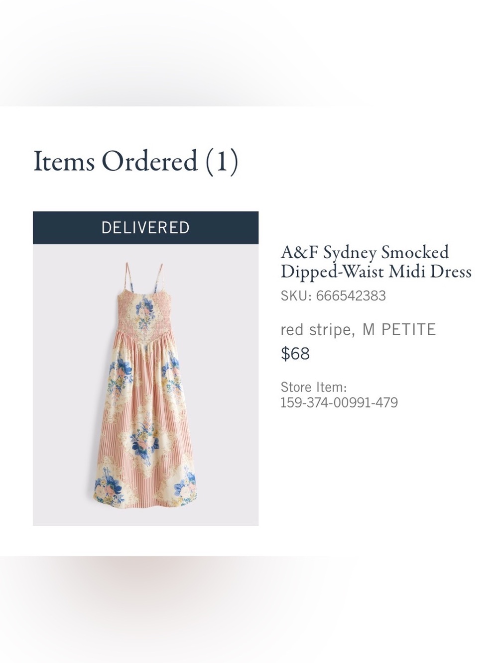Sydney smocked bodice dress